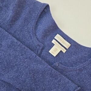 Cynthia Rowley 100% Cashmere Henley Sweater Women’s Medium Blue 2-Ply
